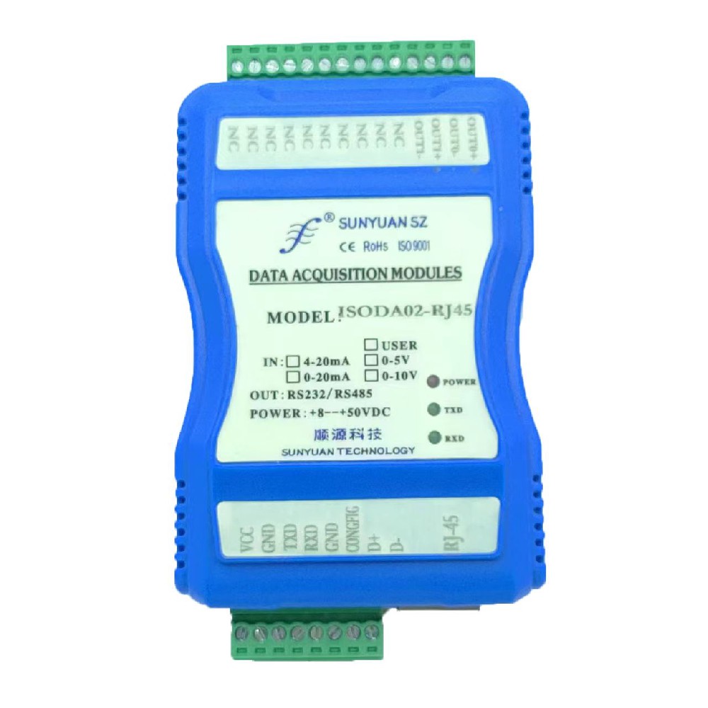ISO DA O2 - RJ45 系列以太網(wǎng)轉(zhuǎn)雙路模擬信號隔離變送器